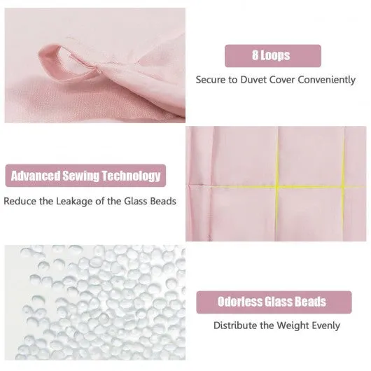 10lbs 3 pcs Heavy Weighted Duvet Blanket-Pink