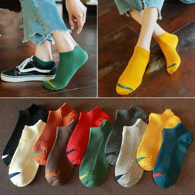 10pk Unisex Breathable Comfortable Low Cut Ankle Socks