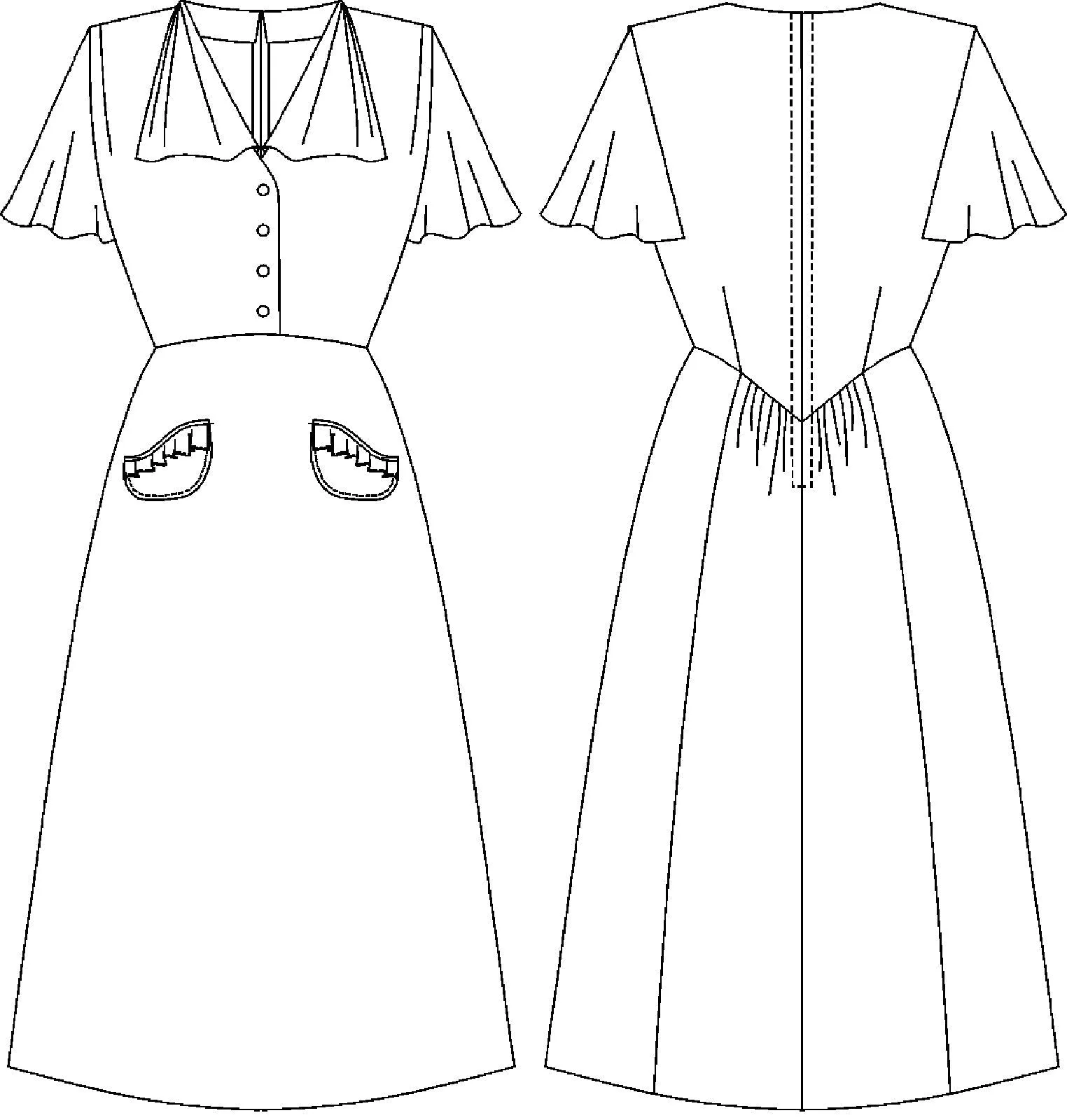 249 1930's Day Dress - PDF