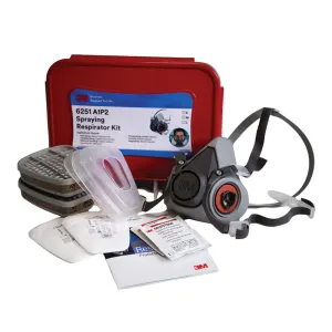 3M 6251 Spraying Respirator Starter Kit Small Half Face 6000 Series Mask Paint