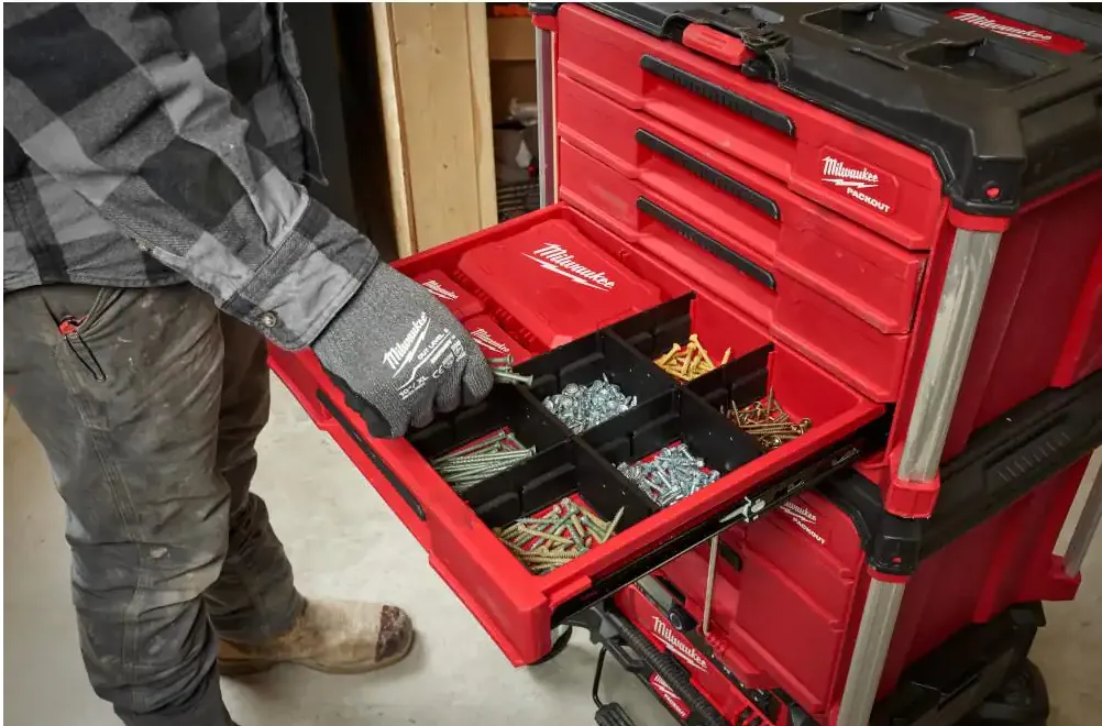 48-22-8444 Milwaukee PACKOUT 4-Drawer Tool Box w/Metal Corners