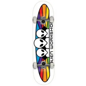 ALIEN WORKSHOP SPECTRUM WHITE SKATEBOARD COMPLETE 8.0"