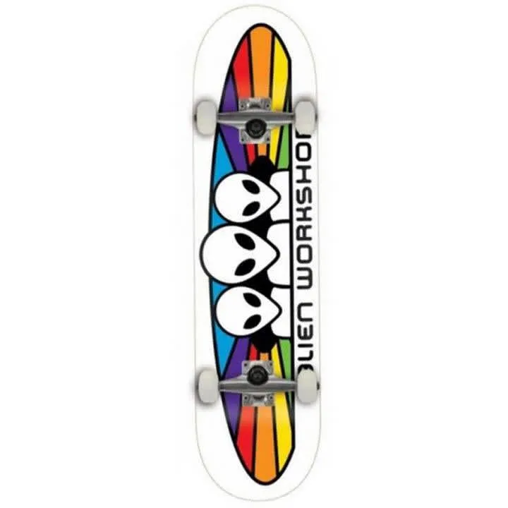 ALIEN WORKSHOP SPECTRUM WHITE SKATEBOARD COMPLETE 8.0"