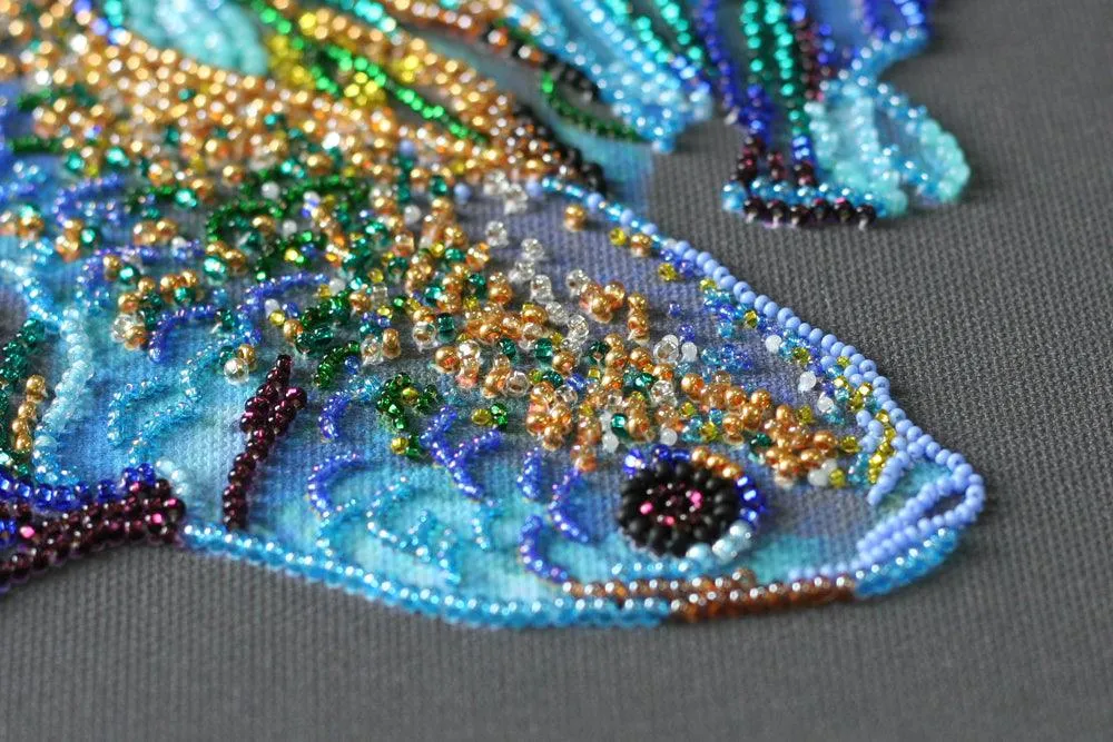 Bead Embroidery Kit - Blue gold AB-746