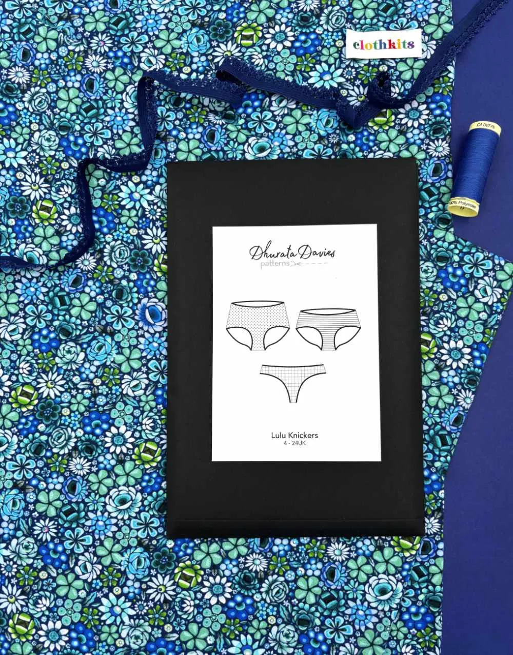 Blue Campari Knickers, Lulu Knicker Making Kit