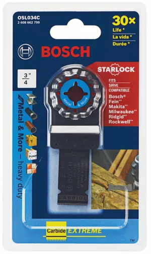 BOSCH OSL034C 3/4 In. Starlock® Oscillating Multi Tool Carbide Plunge Cut Blade