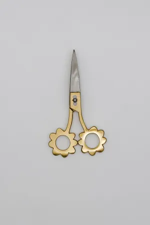 Brass Flower Scissors