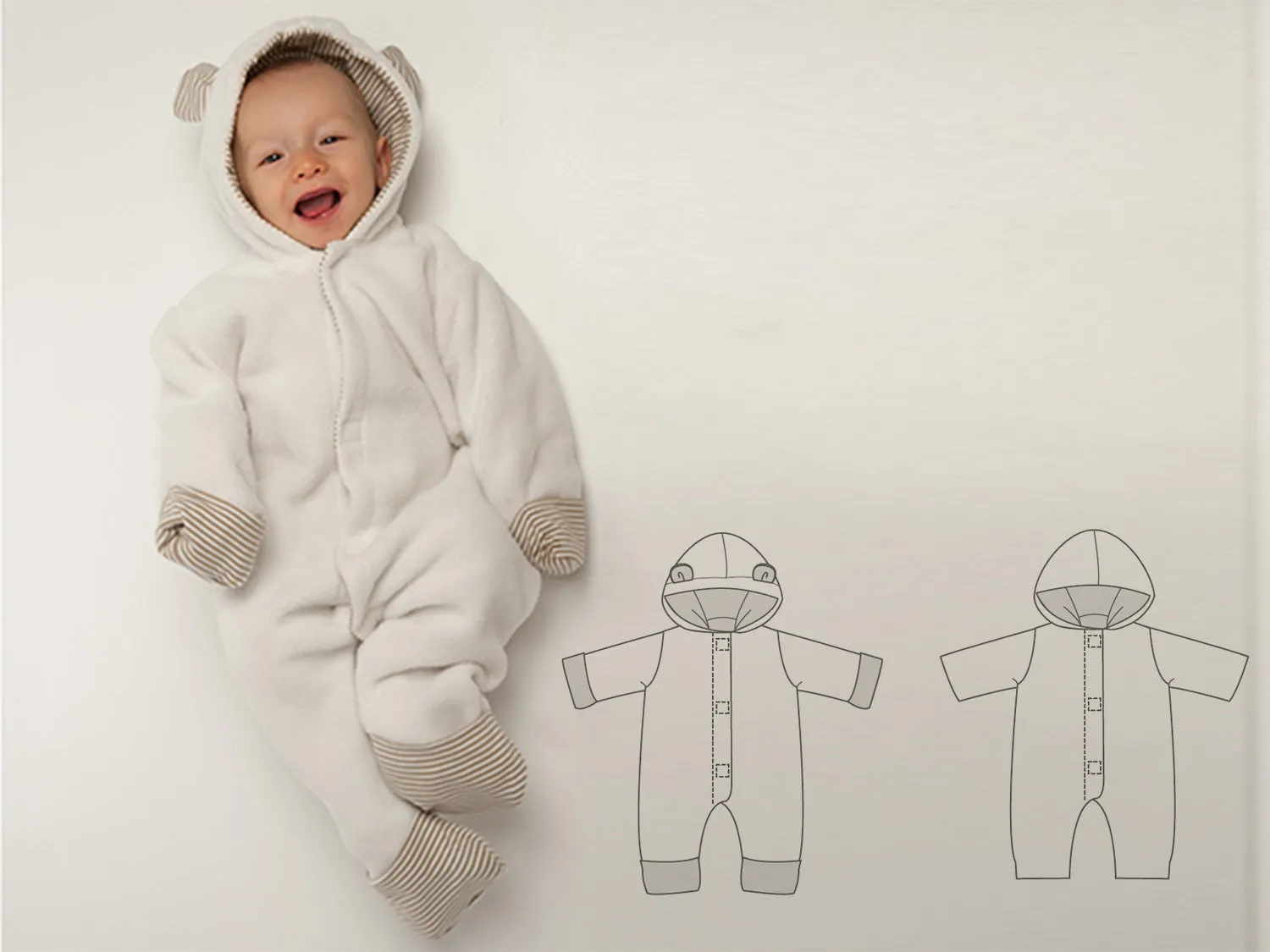 CASSIA Baby overall sewing pattern - Paper pattern