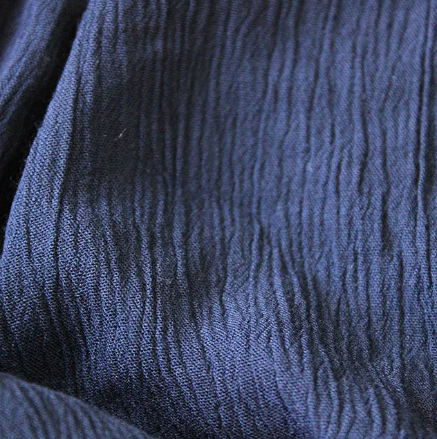 Crinkle Crepe Viscose - Navy