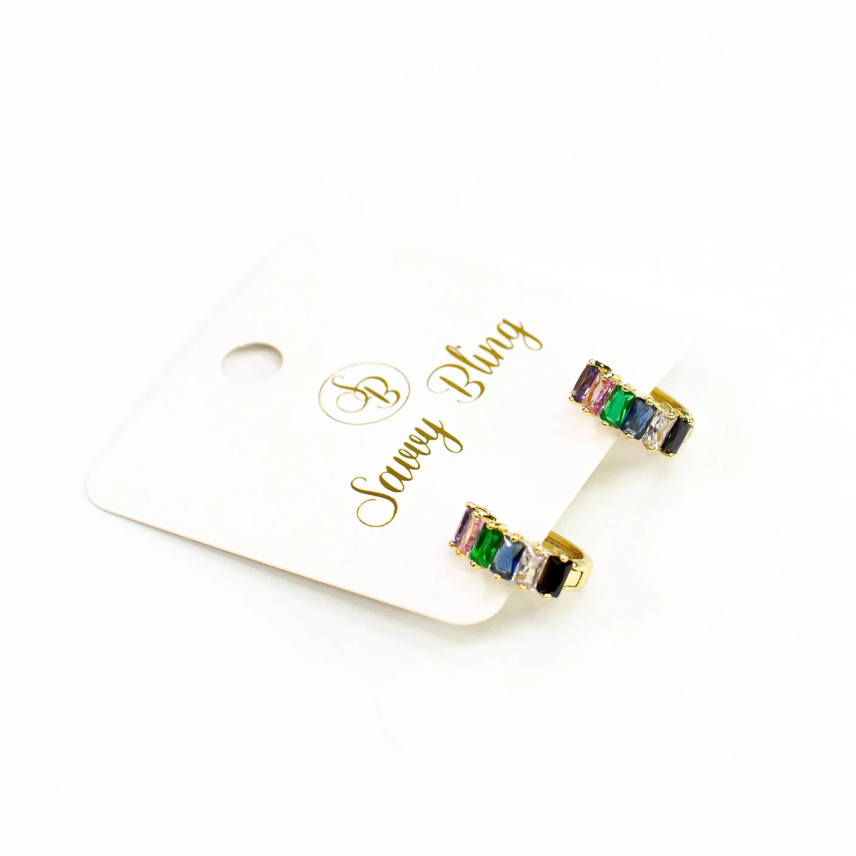 CZ Multi Color earrings