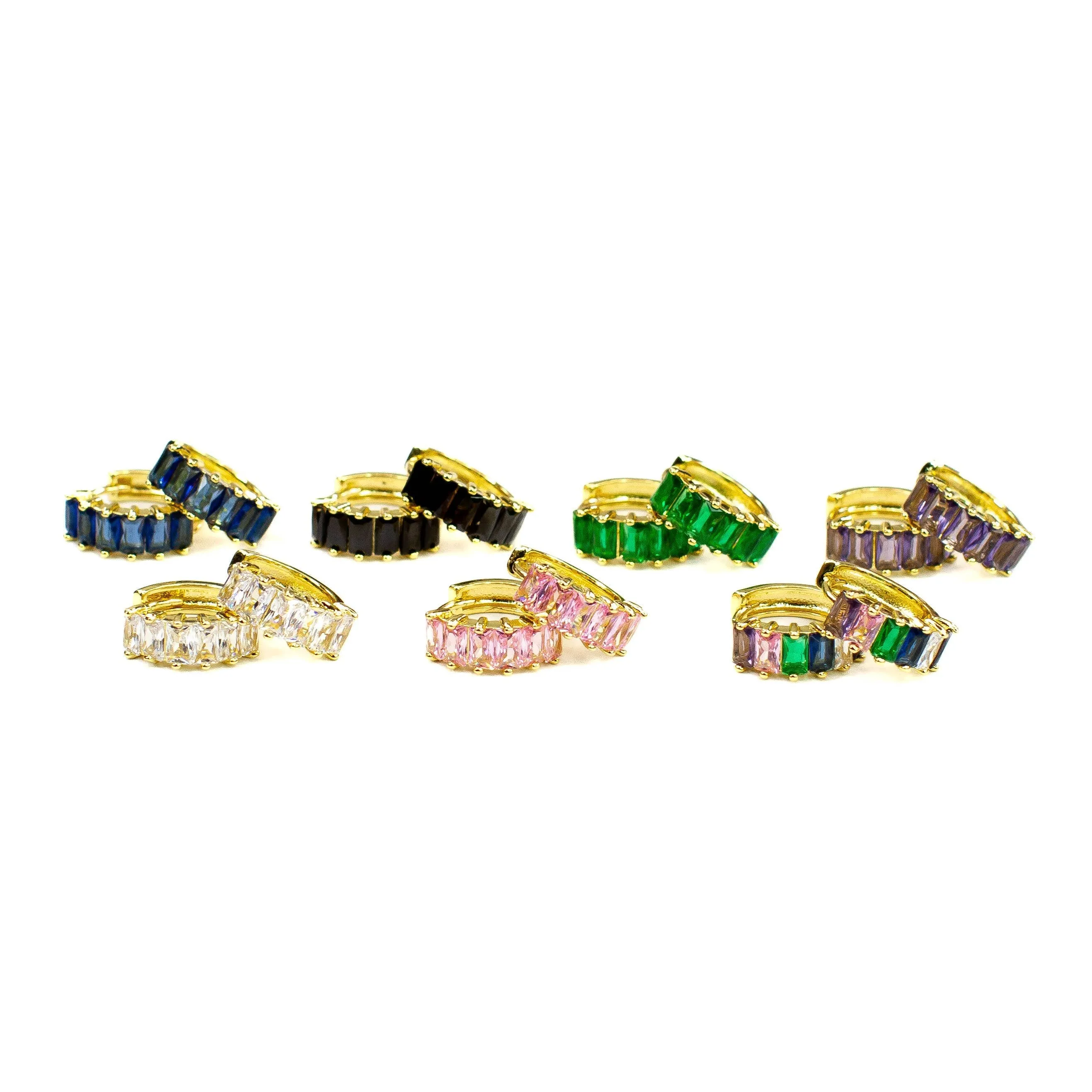 CZ Multi Color earrings