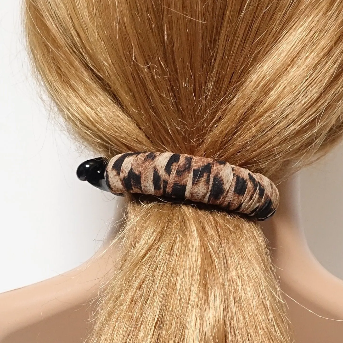 fabric wrapped half moon hair claw basic woman hair accessory