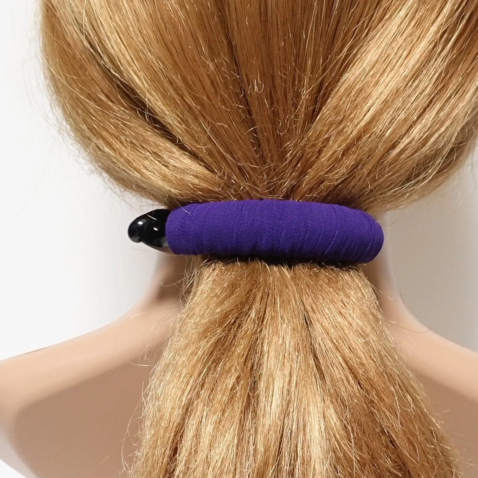 fabric wrapped half moon hair claw basic woman hair accessory