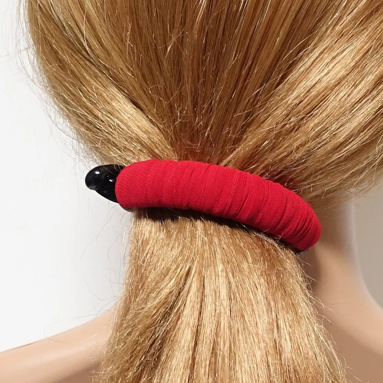 fabric wrapped half moon hair claw basic woman hair accessory