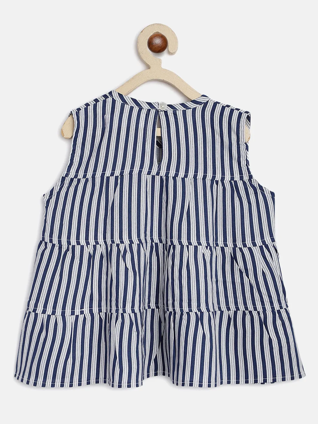 Girls Blue Stripe Dress