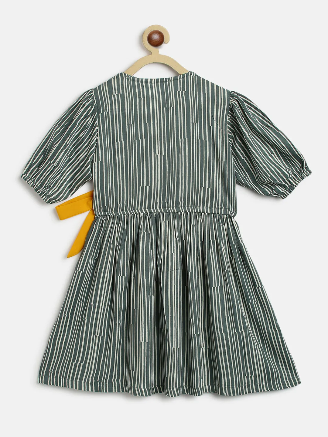 Girls Green Stripes Top