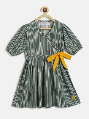 Girls Green Stripes Top