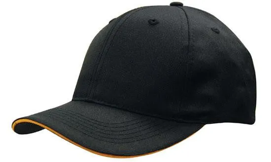 Headwear Breathable Poly Twill With Sandwich Trim Cap (4009)