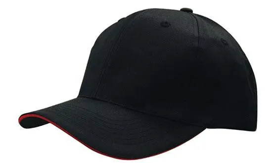 Headwear Breathable Poly Twill With Sandwich Trim Cap (4009)