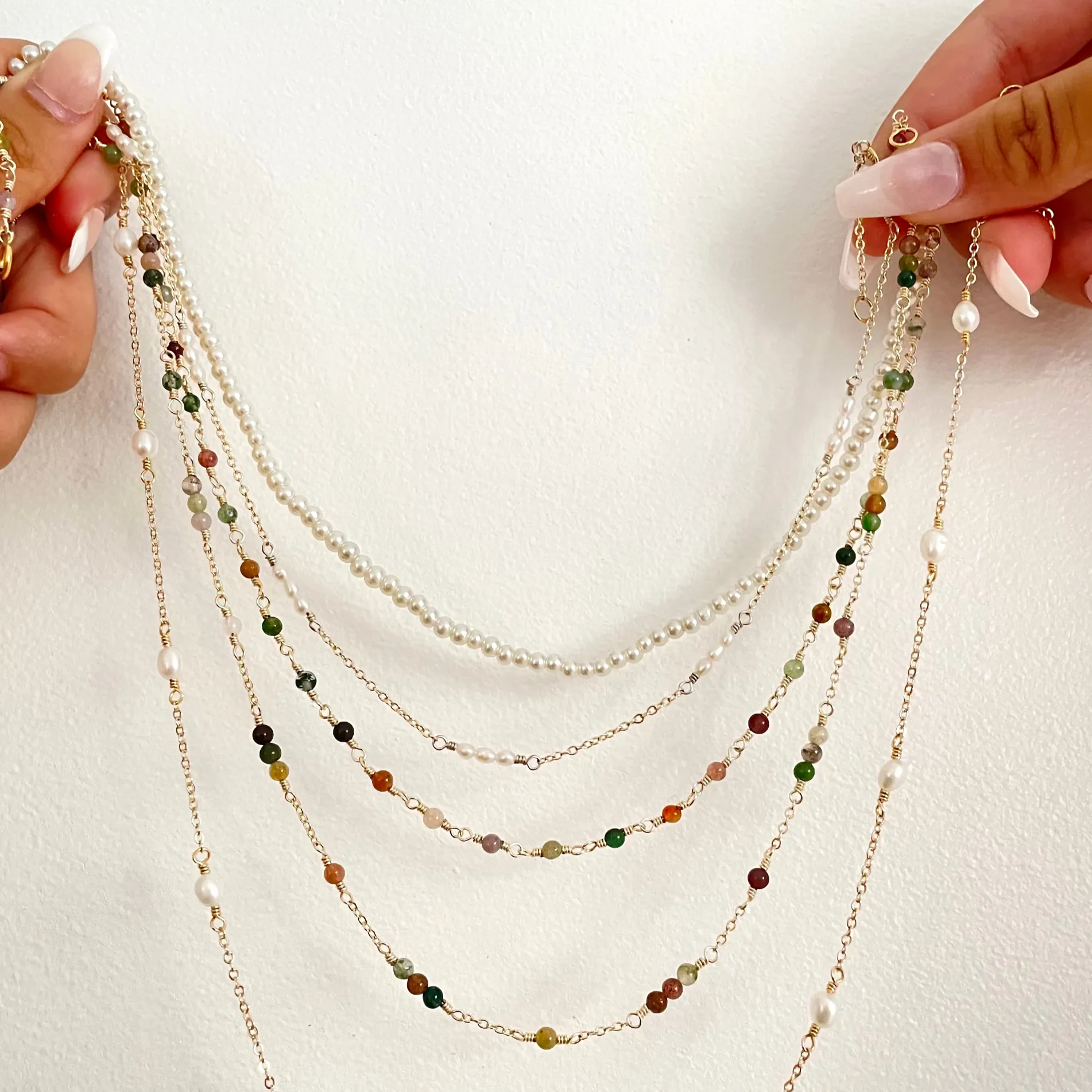 Indian Agate Eclipse Necklace