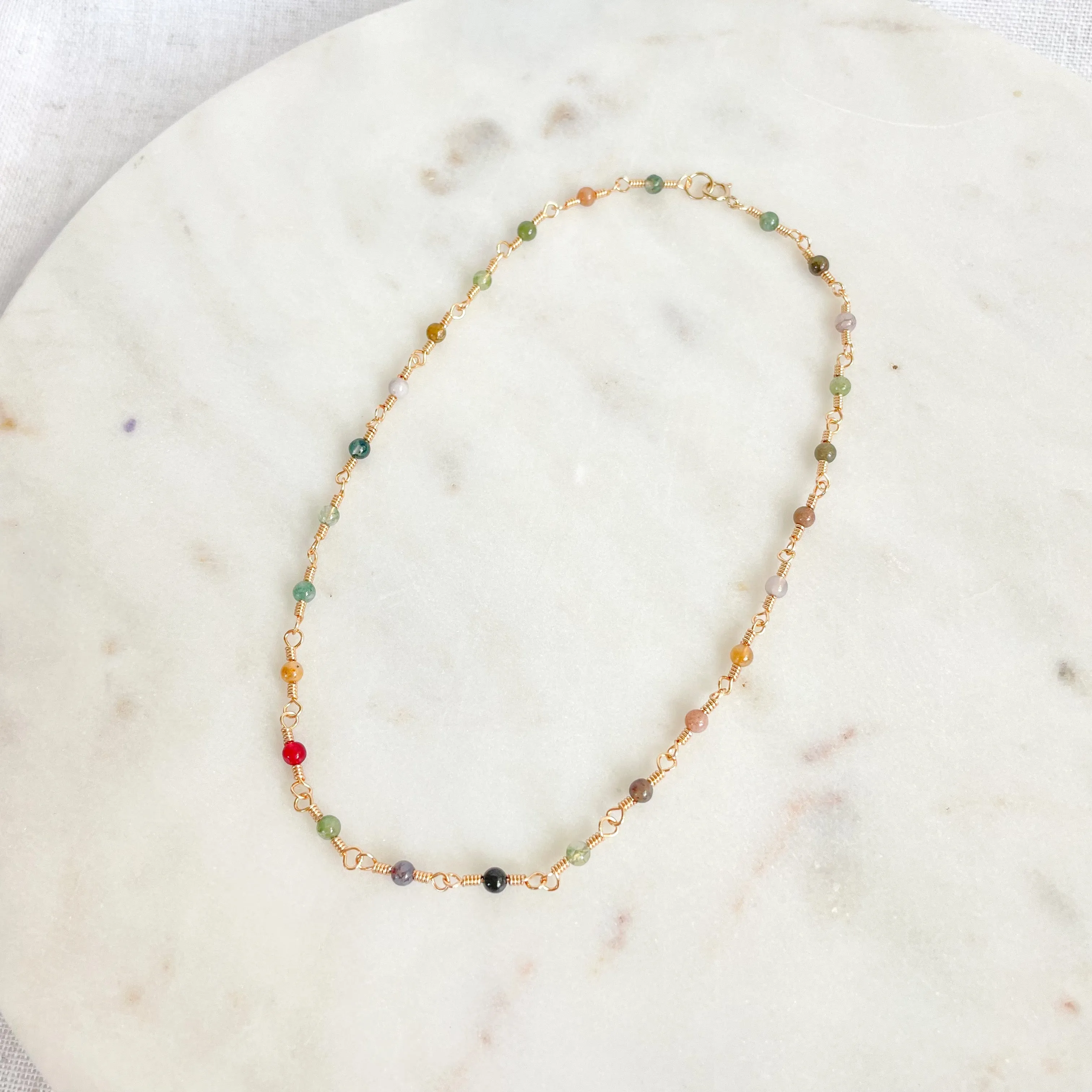 Indian Agate Ever Linked Necklace