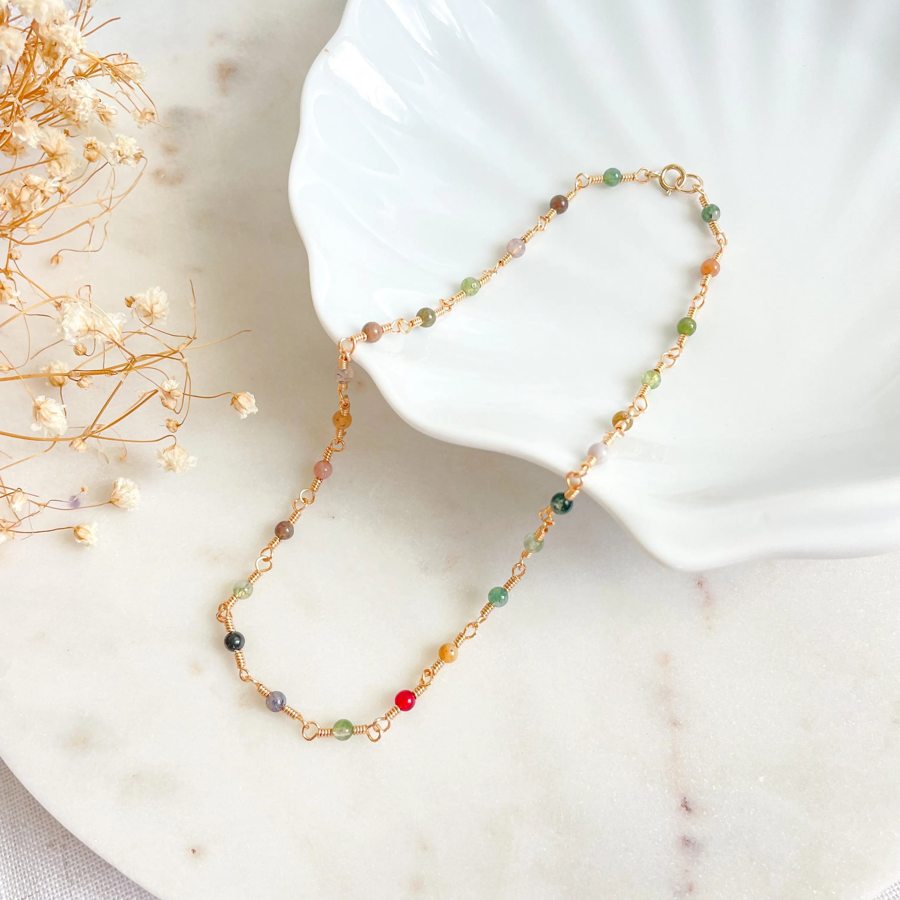 Indian Agate Ever Linked Necklace