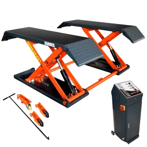 KT-X80 Mid-rise Scissor Lift, Pneumatic Release (Two variations for voltage, 110v and 220v)