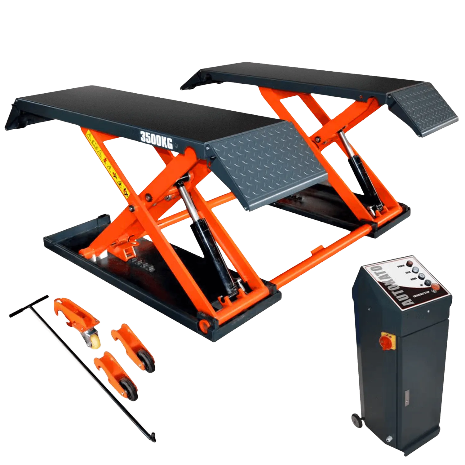 KT-X80 Mid-rise Scissor Lift, Pneumatic Release (Two variations for voltage, 110v and 220v)