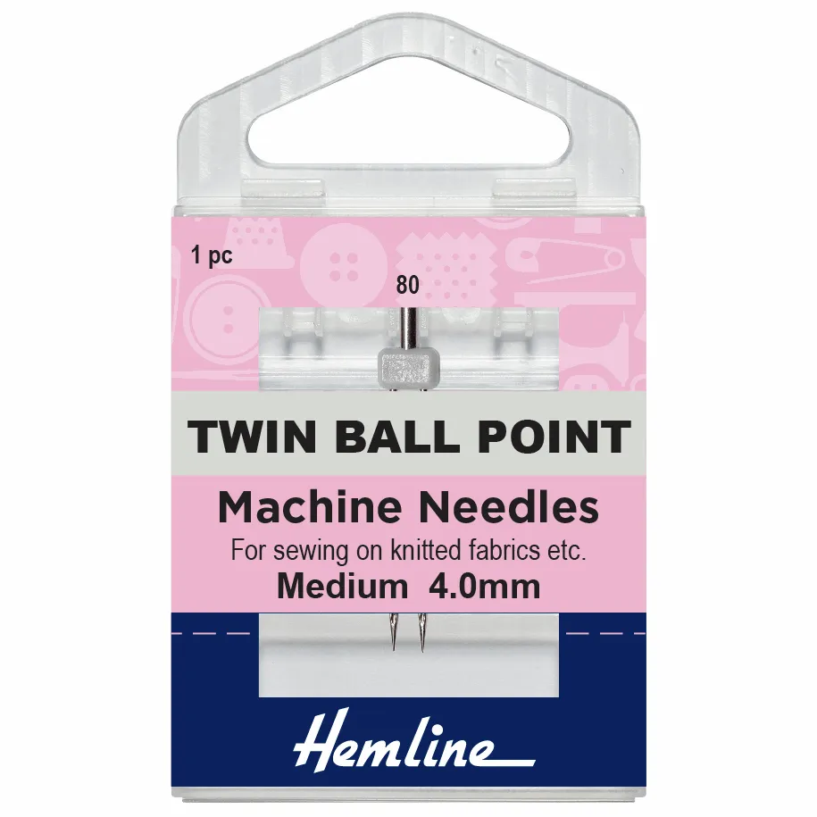 Machine Needles - Ball Point Twin 4.0 80/12