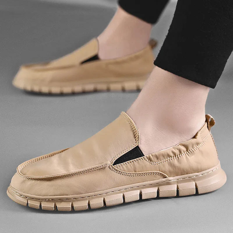 Mens Slip on Loafers Canvas Boat Shoes Casual Walking Outdoor Driving Deck Shoes