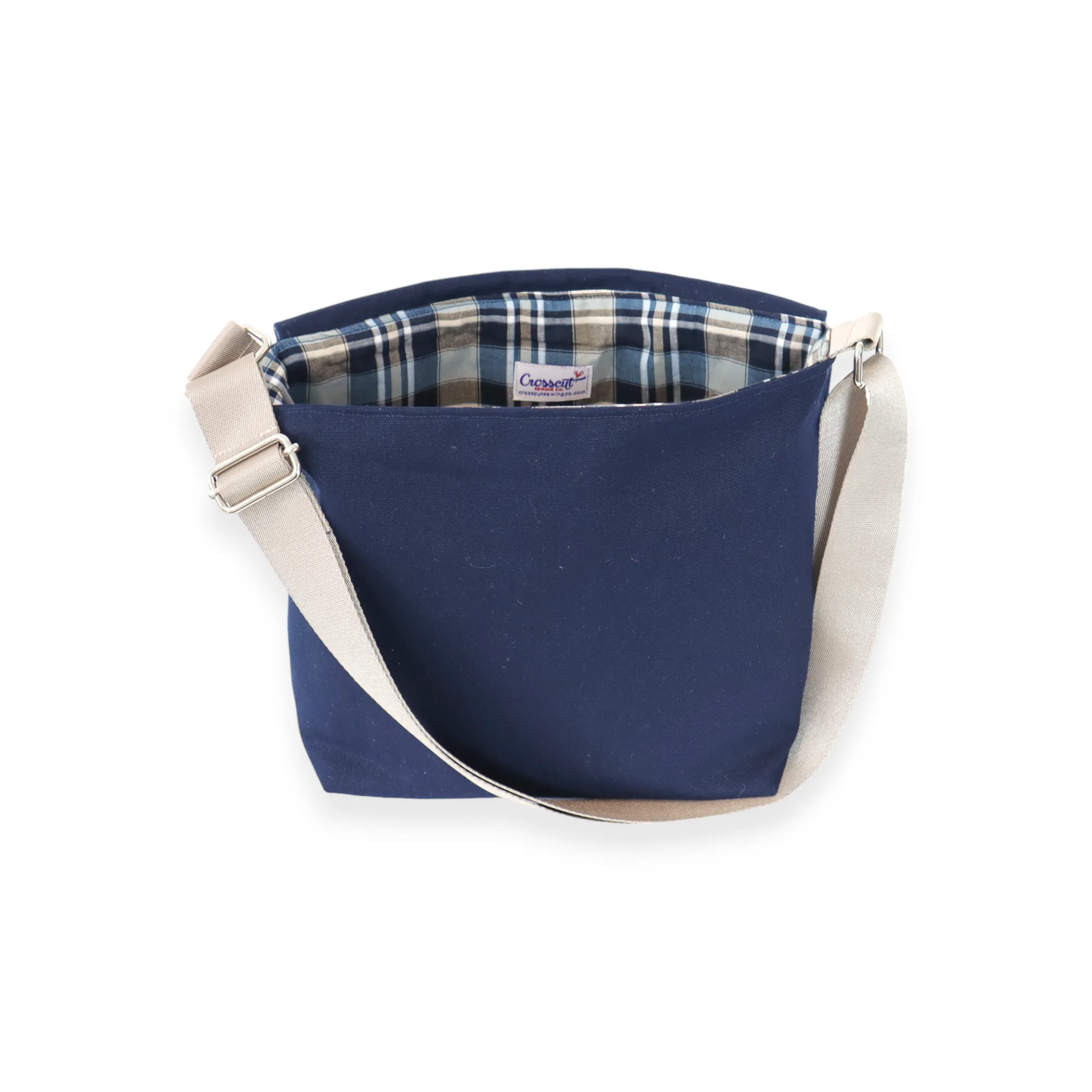 Messenger Bag Sewing Kit - Madras Navy