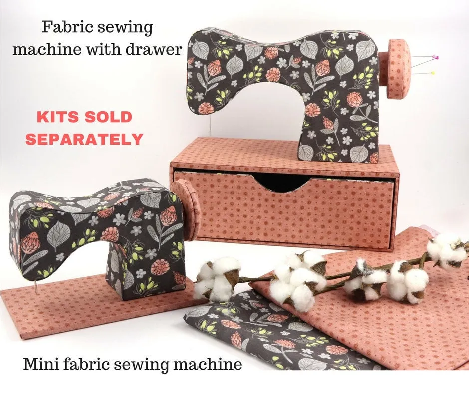 MINI fabric sewing machine DIY kit, cartonnage kit 156, online instructions included