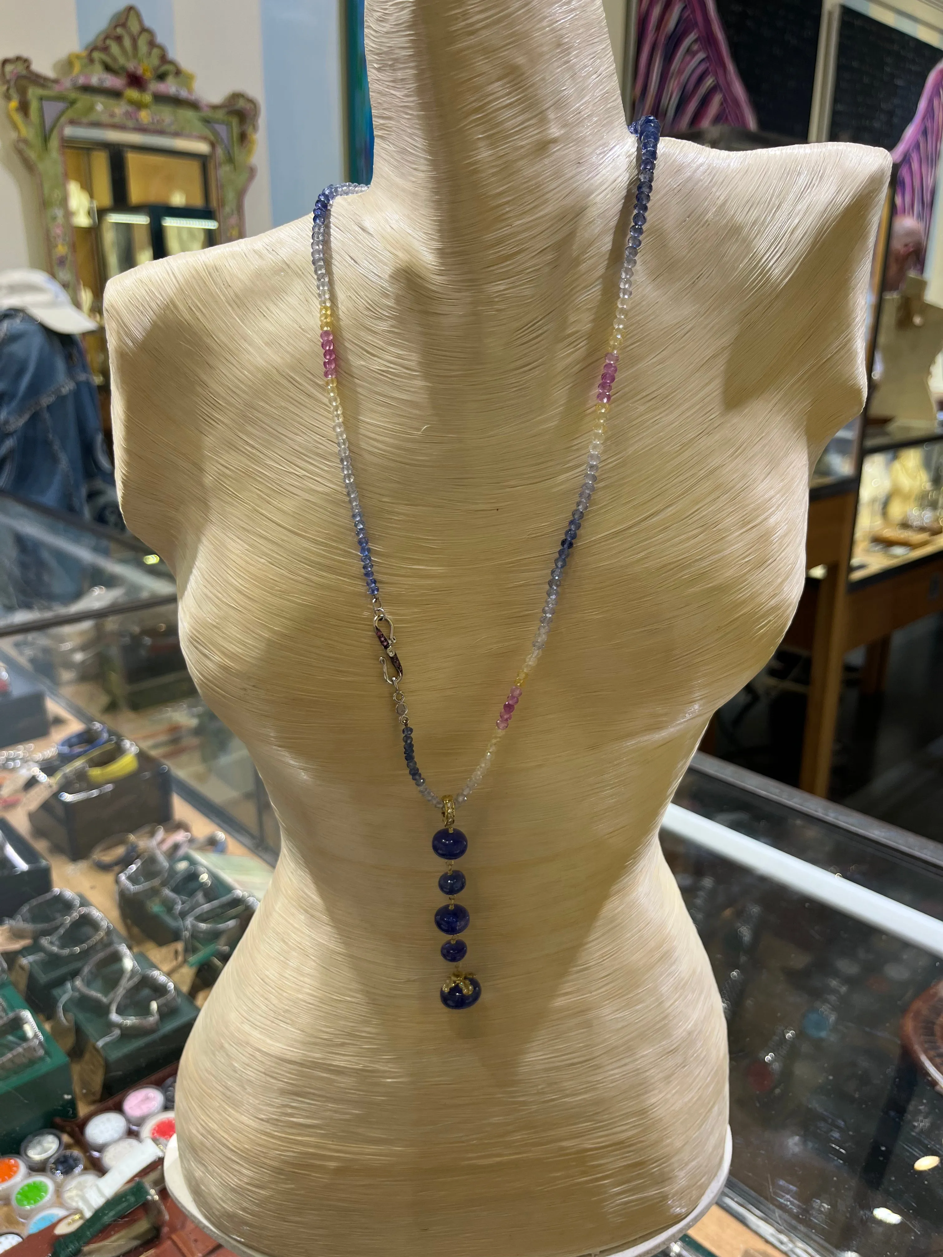 Multi-Color Sapphire Necklace