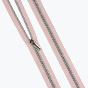 Pastel Pink Nylon Coil Zippers