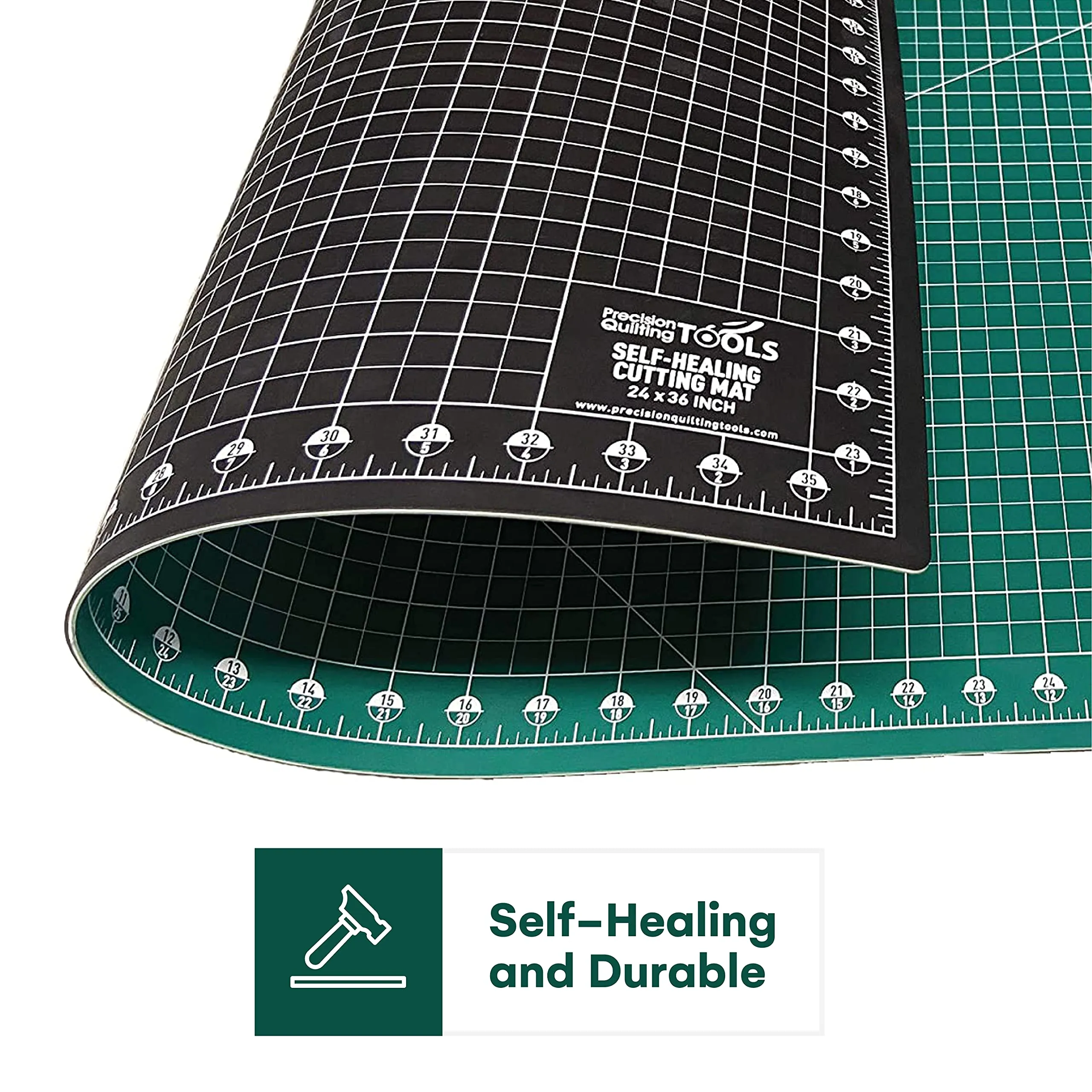 Precision Quilting Tools Self Healing Cutting Mat (12 x 18)- Professional Double Sided