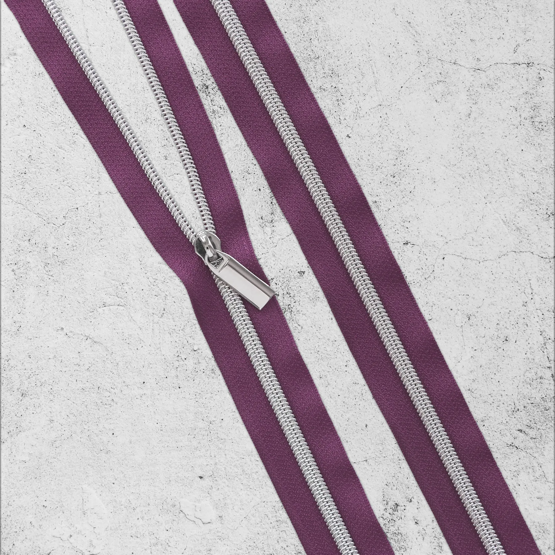 Purple #5 Nylon Coil Zippers