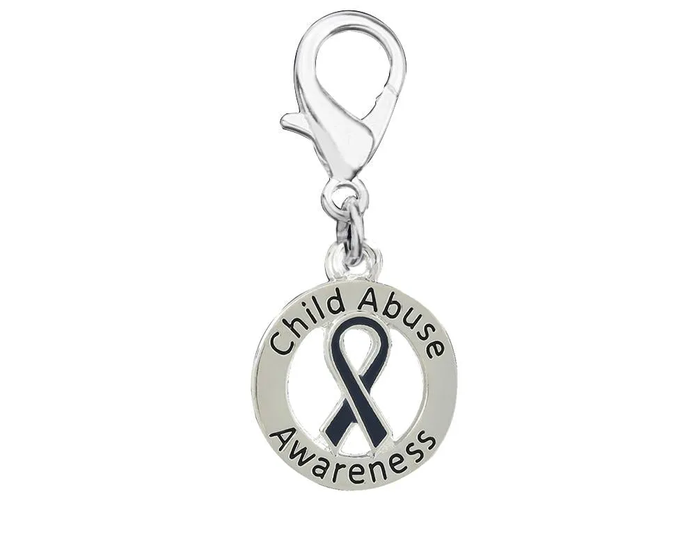 Round Child Abuse Awareness Hanging Charms