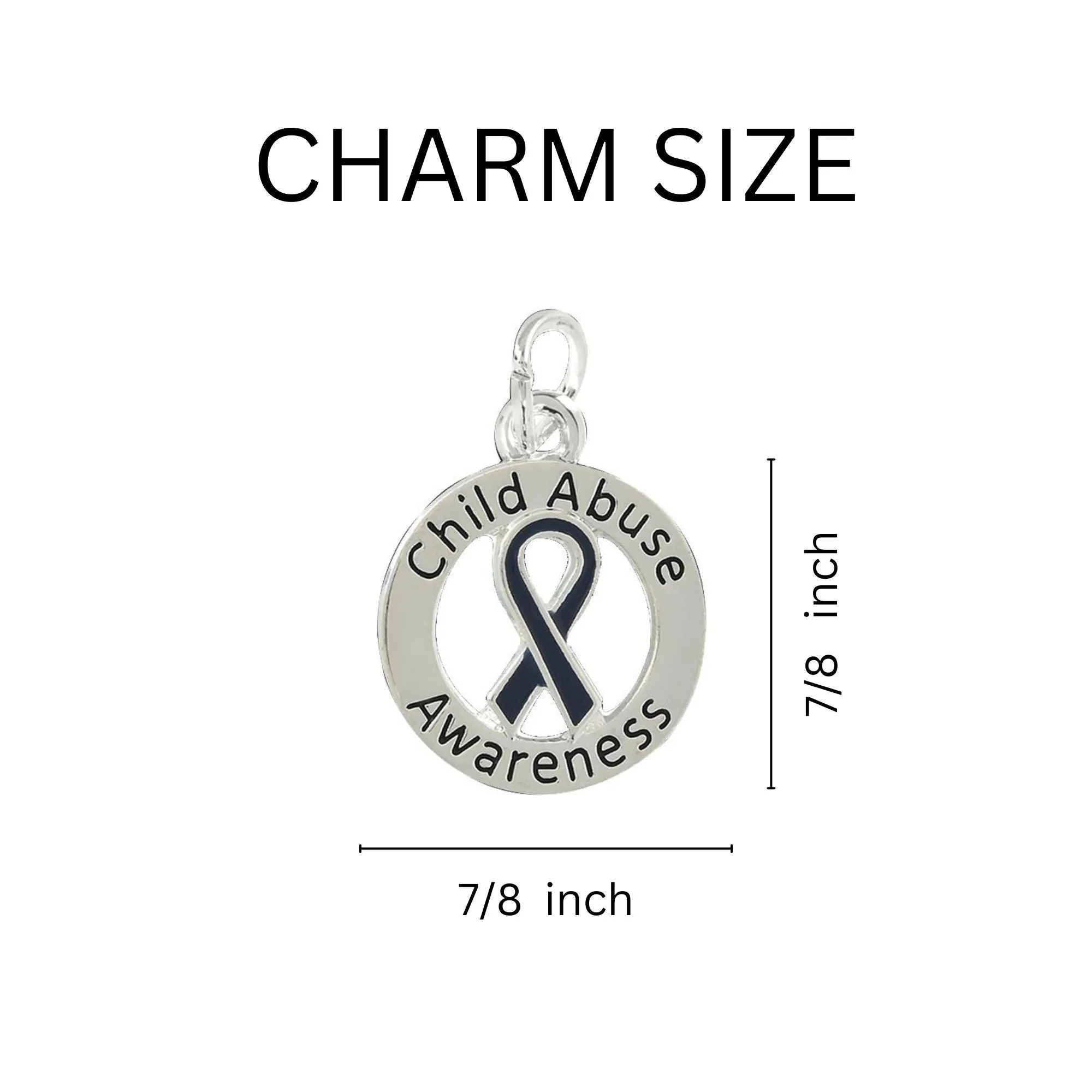 Round Child Abuse Awareness Hanging Charms