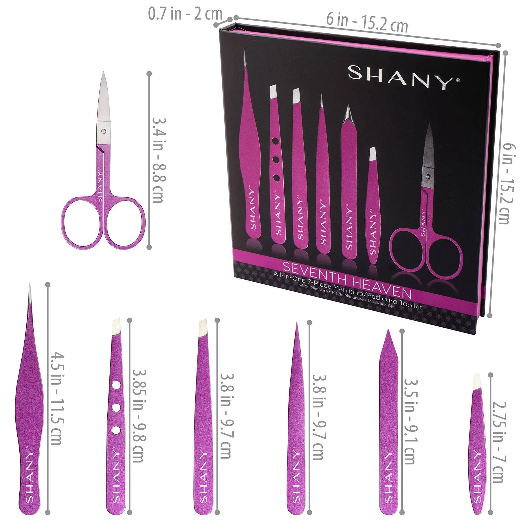 Seventh Heaven Professional Manicure/Pedicure Tweezer Set