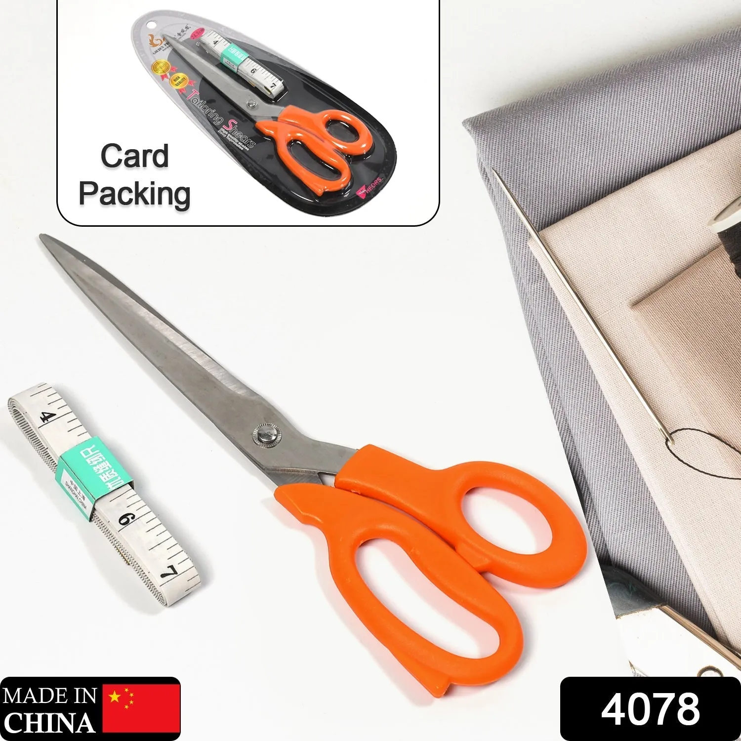 Tailor Scissors And Measuring Tape High Quality Scissor With Flexible Measuring Tape For Tailor & Home Use Scissor