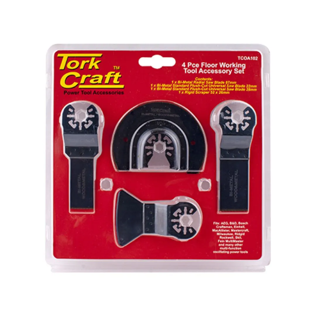 Tork Craft | Oscillating Floor Working Accessory Kit Quick Change 4Pc