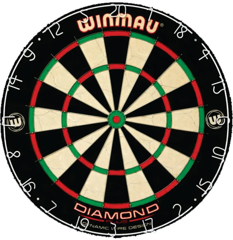 Winmau Professional Dartboard Set Diamond Dartboard with Darts and Accessories